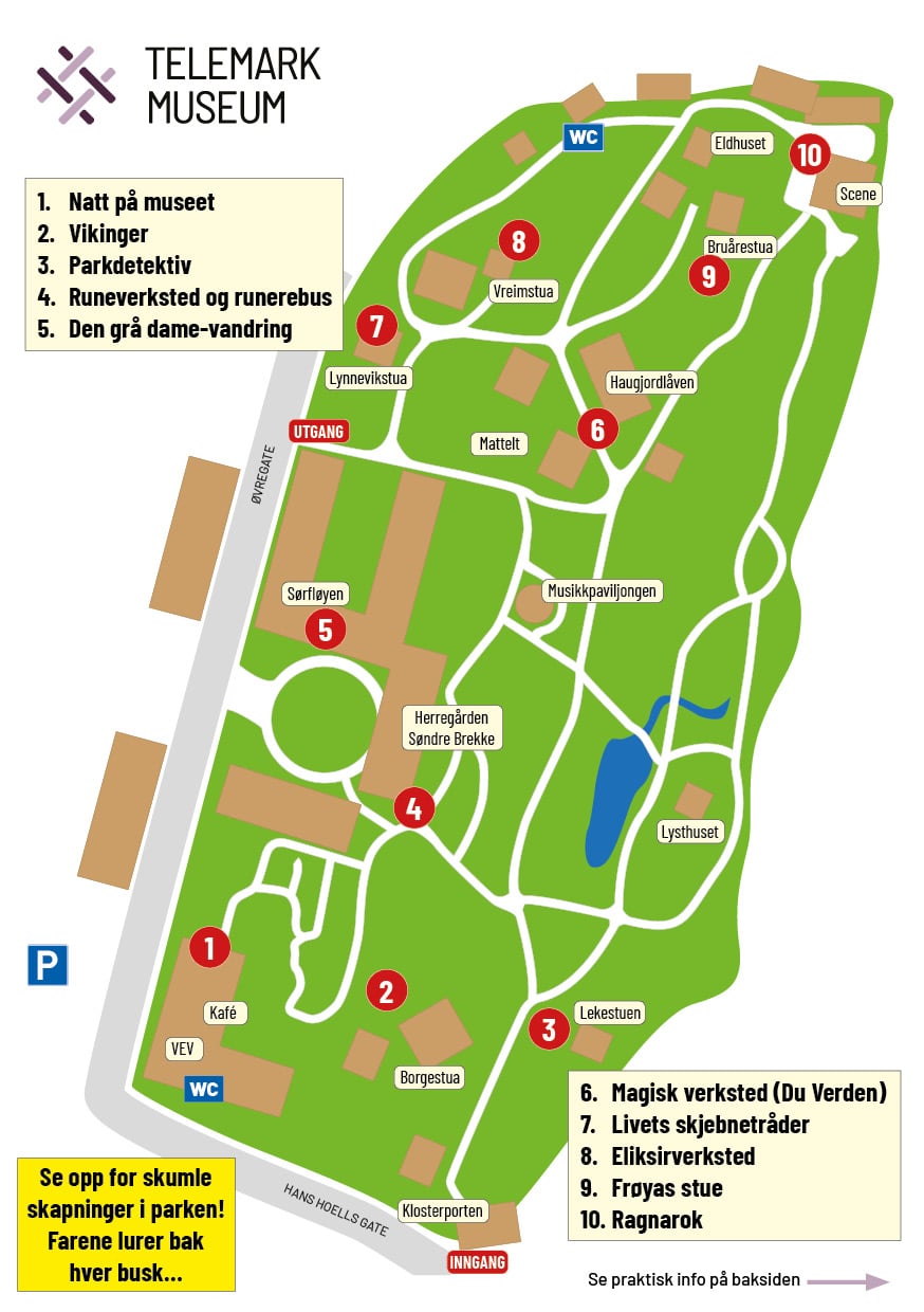 Kart over Skrekkeparken