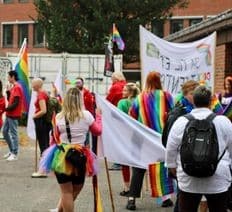 Bilde: fra Pride-paraden i Porsgrunn, 11. 9. 2021